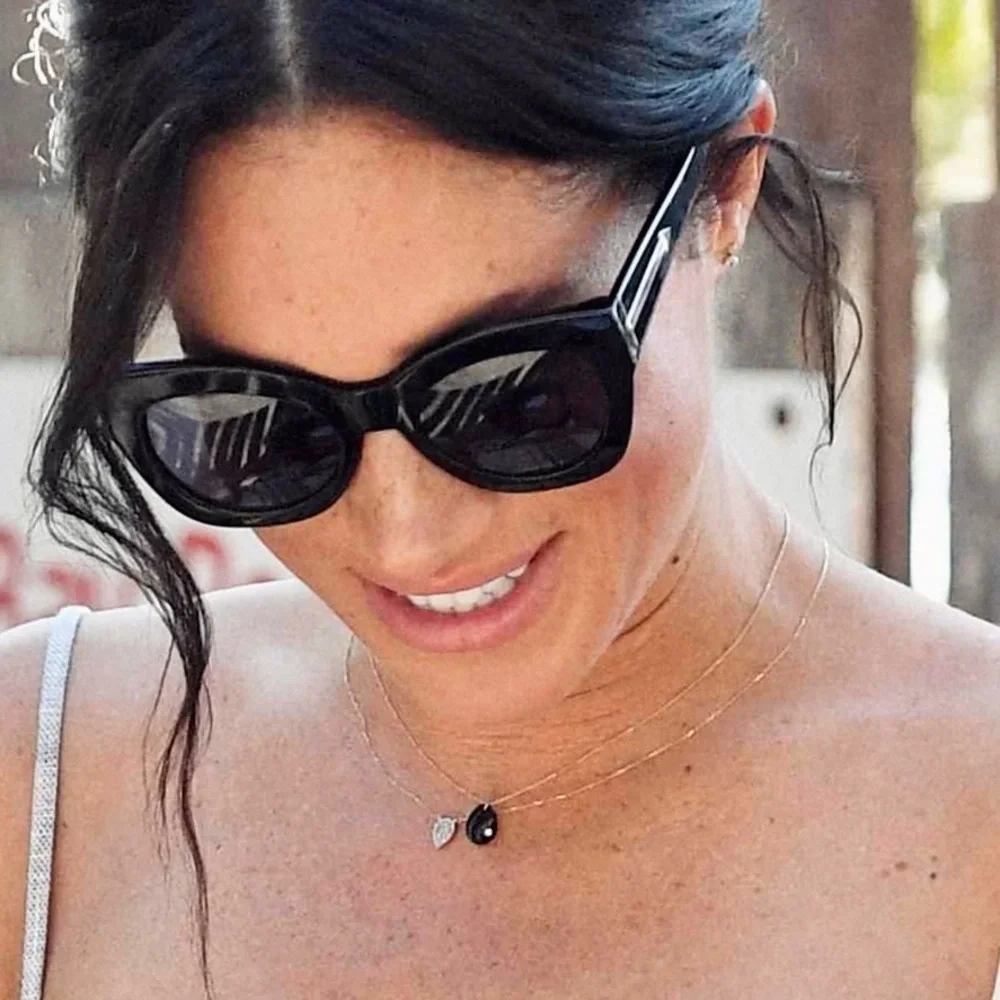 NEW Meghan Markle Inspired Yellow Gold-Filled Inverted Teardrop Pendant Necklace